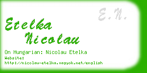 etelka nicolau business card